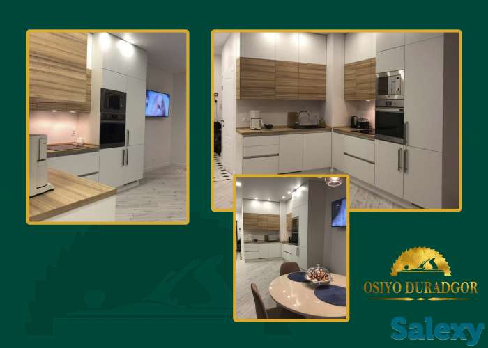 Кухня на заказ, кухонный гарнитур под ключ Uchun Сотилад Stenka Stol, фотография 1