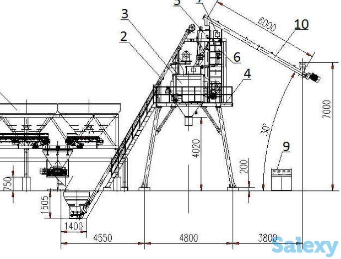 Стационарный бетонный завод HZS 50, фотография 2