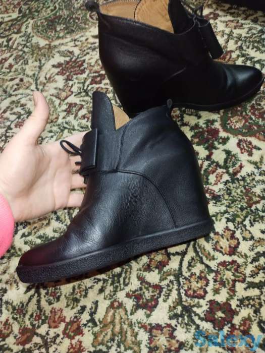 Натуральная кожаная и замшевая полусапожки, фотография 2