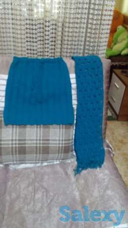 Продается вязаная юбочка и шарф, фотография 1