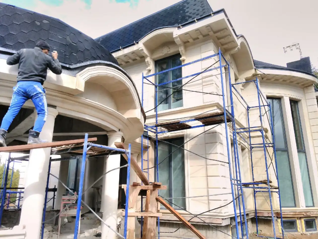 Фасадные работы в Ташкенте. Фасад, травертин, и многое другое, фотография 1