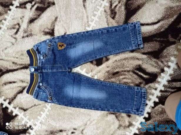 Джинсы для мальчиков, до двух лет, длина брюки 48 см, фотография 1