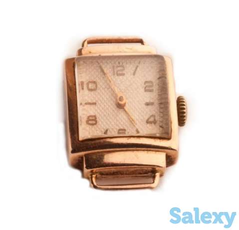 Золотые женские наручные часы, фотография 1