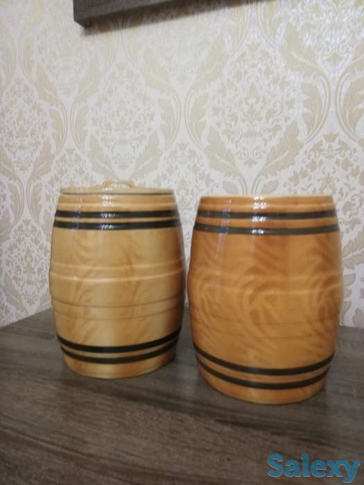 Бочонки (банки) для хранения керамика, фотография 1