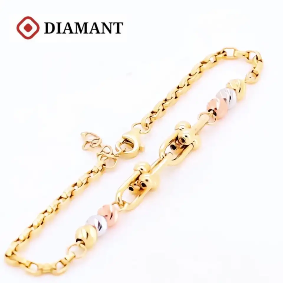 Золотой браслет Golden Link  Beads, фотография 1