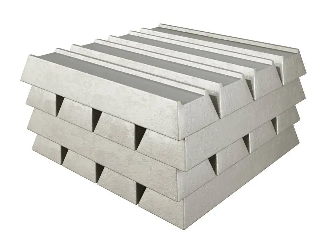 Цинк в чушках, Размер: 25х25х200; 50х200х230; 50х200х400 мм, Марка: Ц0А; Ц0..., ГОСТ 3640.-94; ГОСТ 194 24.-74..., фотография 1