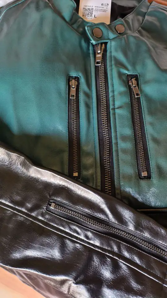 Оригинальная демисезонная куртка в байкерском стиле из штатов, фотография 3