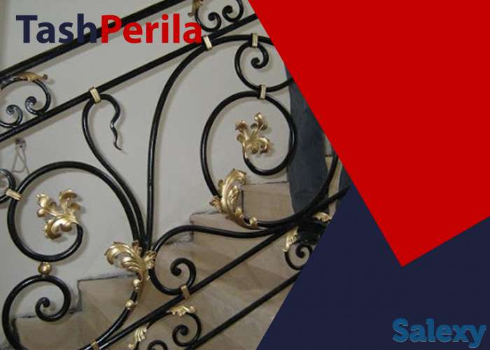 Перила из чёрного металла в ташкенте на заказ, фотография 7