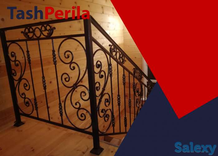 Перила из чёрного металла в ташкенте на заказ, фотография 4