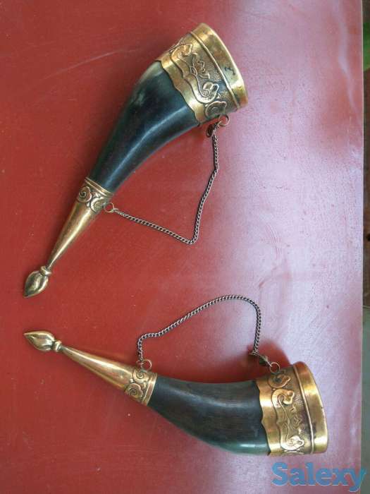 Продам сувенирные рога изобилия, рога оленя, часы с боем, пластинки, марки почтовые разные., фотография 1