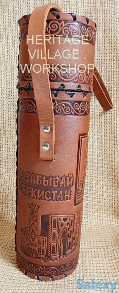 Кожаный тубус ручной работы., фотография 3