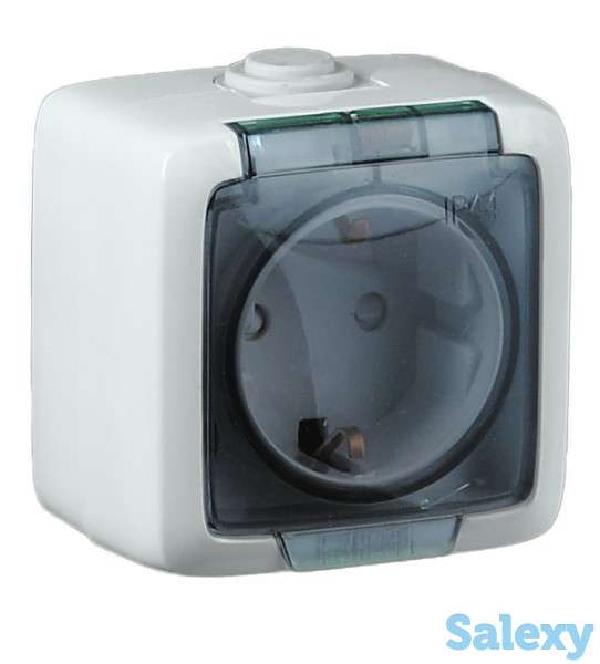 Ультратонкие розетки и выключатели открытой установки степень защиты IP44 от HEGEL, фотография 4