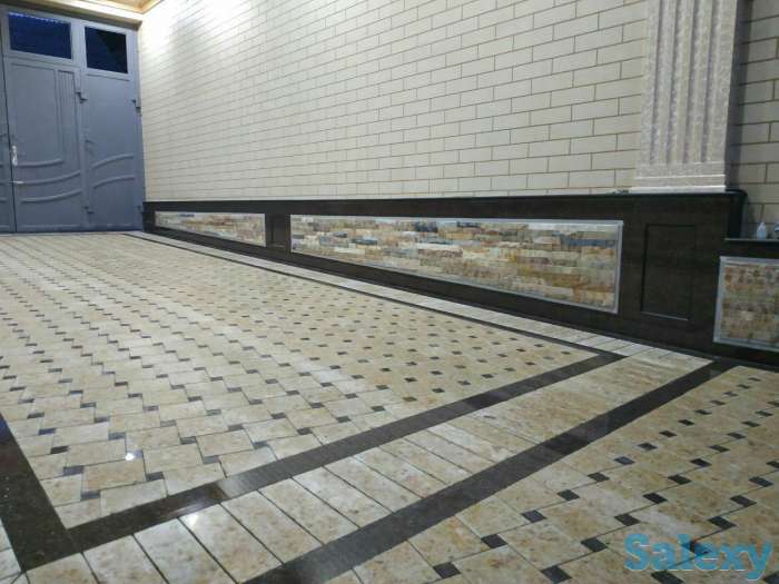 Брусчатка, укладка брусчатки, цоколь, фасад, фотография 6