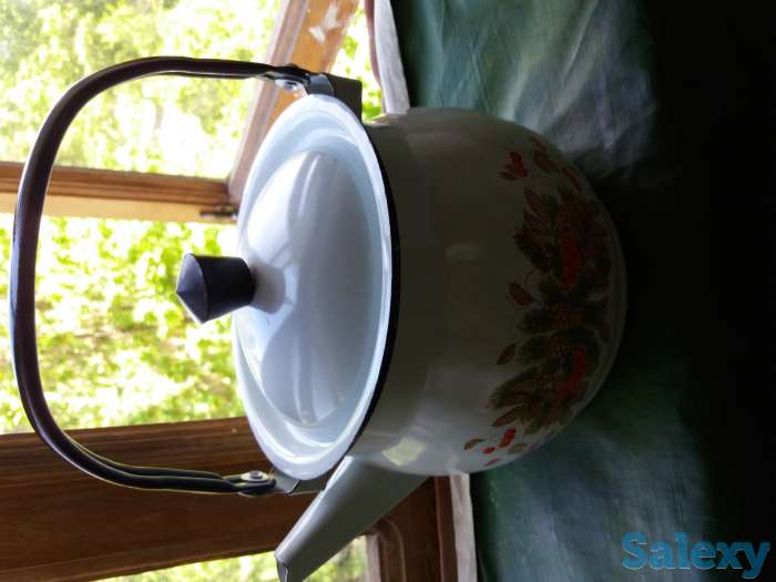 Продам эмалированный чайник, фотография 1