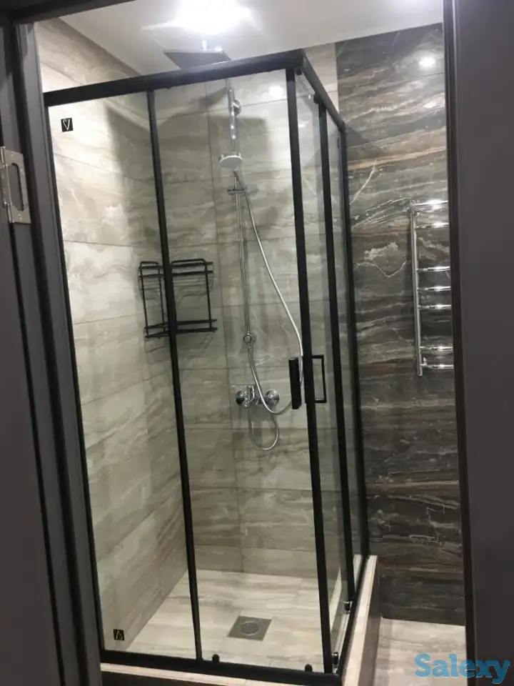 Душевые кабины из толстого прочного каленного стекла. Современные душевқе кабины и перегородки для ванной. Тел, фотография 2