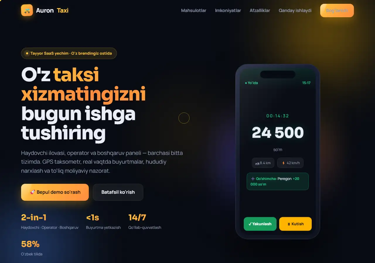 Taksi ilovasi, mobil ilovalar, saytlar va Telegram botlar yaratamiz, фотография 2