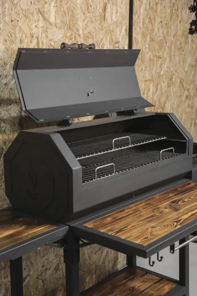 PRO-130 Смокер-мангал-барбекю-очаг, фотография 3