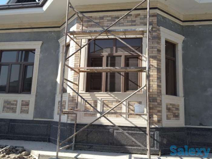 Брусчатка, укладка брусчатки, цоколь, фасад, фотография 3