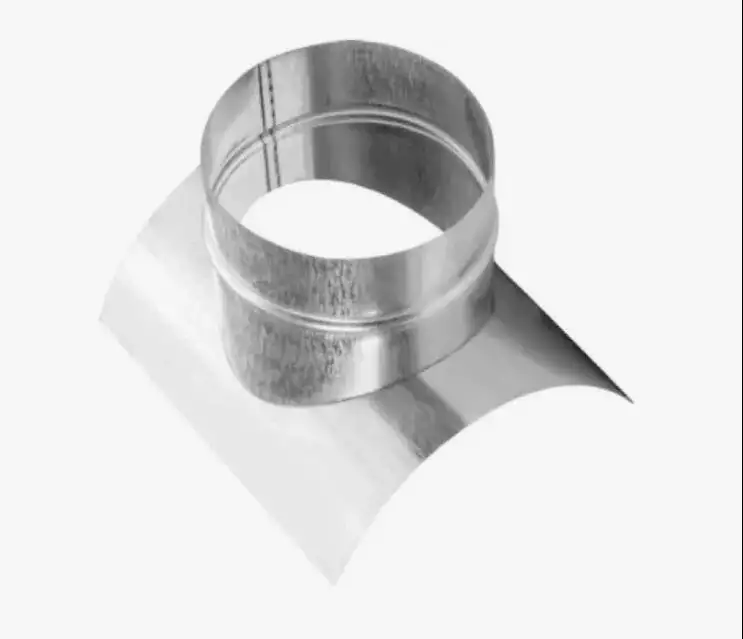 Врезка круглая для вентиляции, Dмм, Стенка: 0,5-0,9, Вид: прямая, Материал: оцинкованная сталь, фотография 1