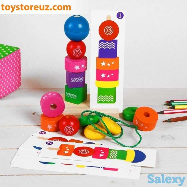 Купить детские 🌈 пирамидки, сортеры и шнуроки от интернет-магазина ToyStoreUZ, фотография 6
