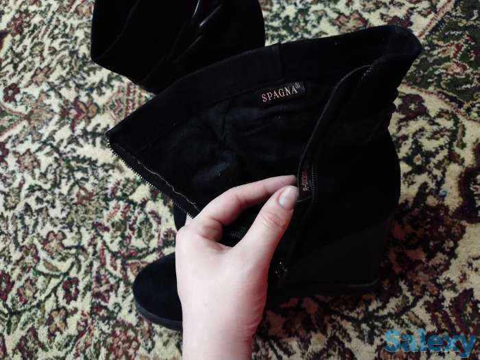 Натуральная кожаная и замшевая полусапожки, фотография 6