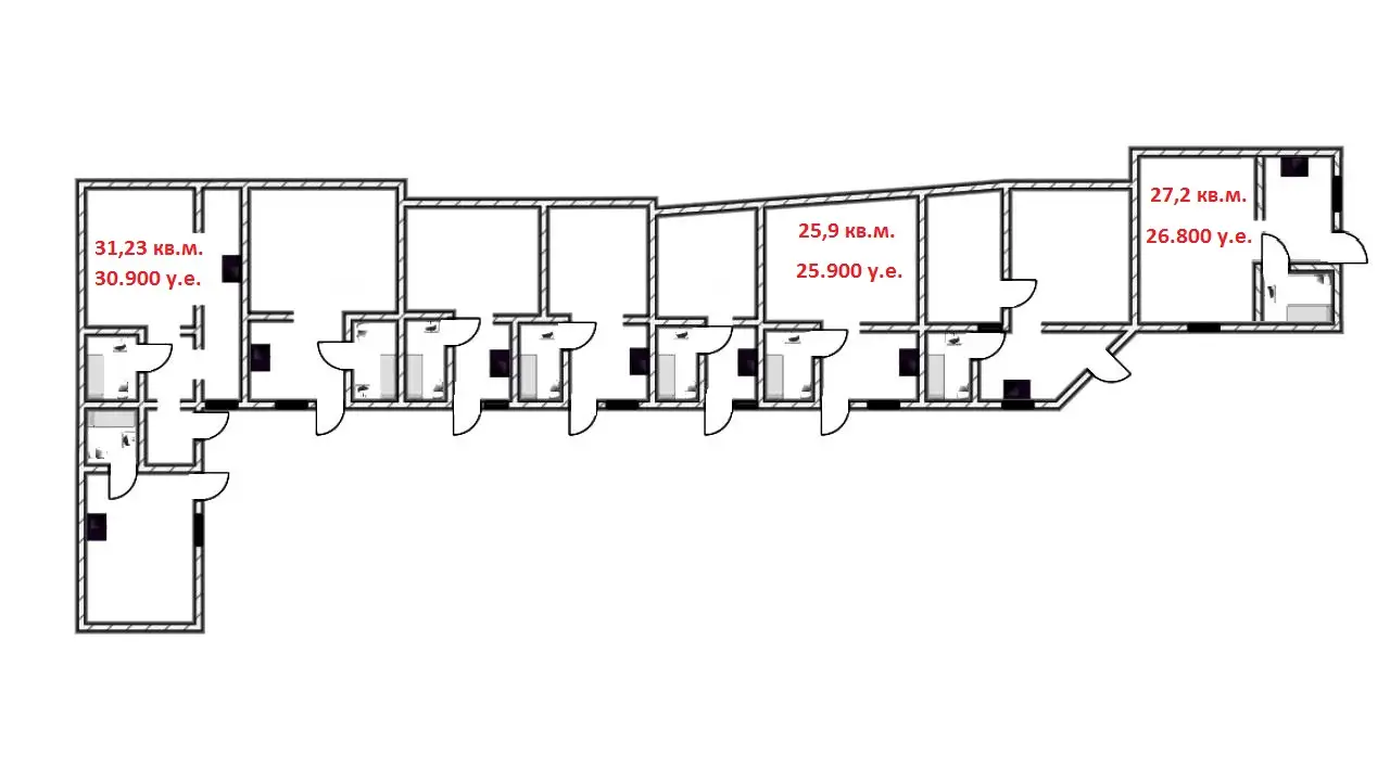 Сергели. Коттеджи-студии 1 -х ком. от 26 до 32 кв.м., фотография 11