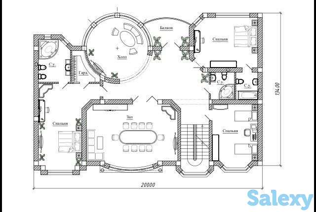 УСЛУГИ в УЗБЕКИСТАНЕ Архитектура, Проект, Дизайн, Смета, Делаю рабочие на Auto Cad Проект, и 3D и 2D Дизайны Проектирова, фотография 7