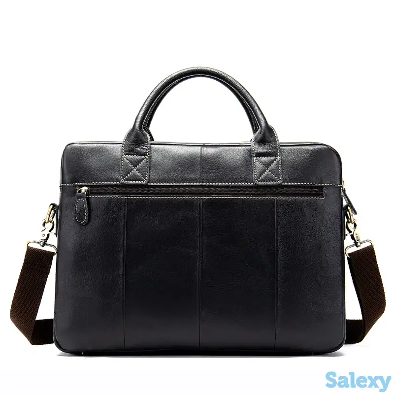 Сумка из натуральной кожи первоклассный брифкейс-портфель, фотография 2