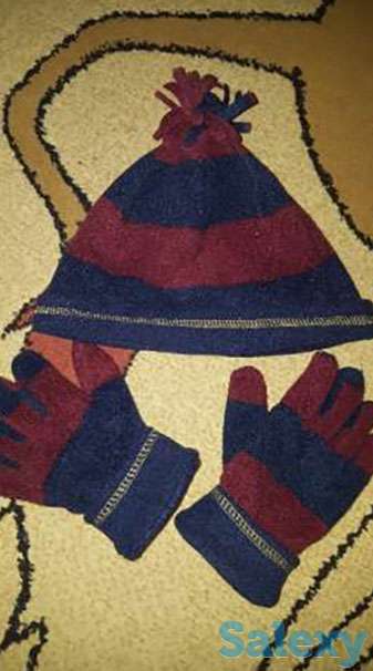 Шапка с перчатками, фотография 1
