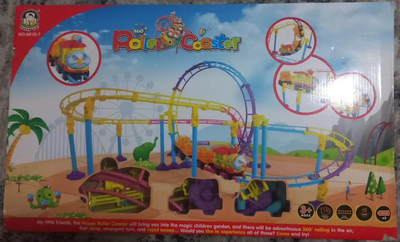 продам конструктор поезд и Американские горки, бу, фотография 2