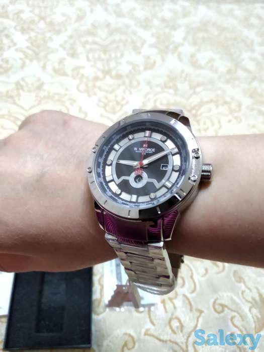 Мужские часы naviforce Топ люксовый бренд модные водонепроницаемые кварцевые, фотография 3