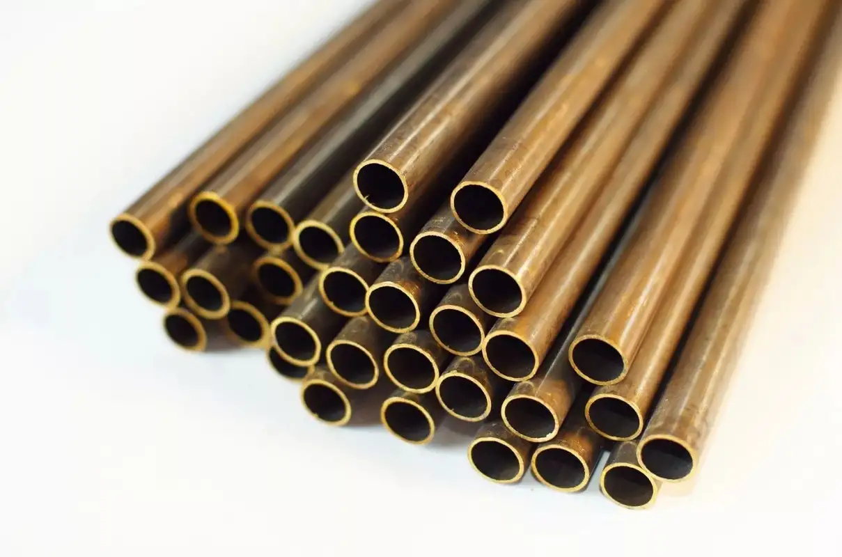 Труба латунная с резьбой, Марка: Л68; Л63; ЛС59-1..., D 1,5-190 мм, s 0,15-32,5 мм, Вид: полутвердая..., фотография 1