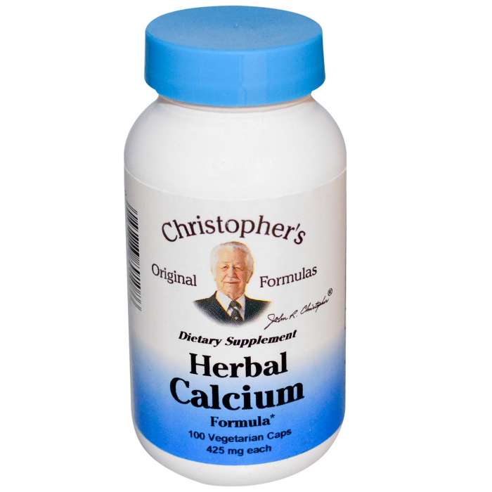 Натуралный кальций.Christopher's Original Formulas, Растительная Формула Кальция 100 овощных капсул, фотография 1
