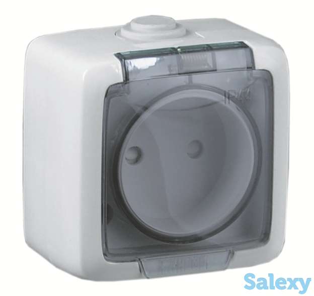 Ультратонкие розетки и выключатели открытой установки степень защиты IP44 от HEGEL, фотография 3