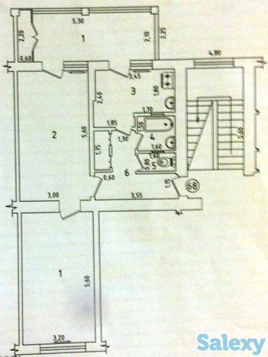 Продается единственная 2-х ком.кв. по ул. Шота Руставели. Кирпич.2х6., фотография 1