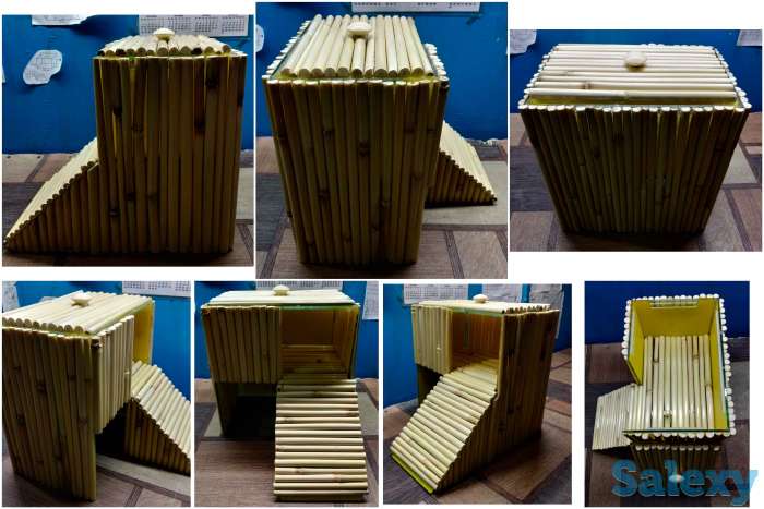 Двухэтажный домик оформленный камышом., фотография 1