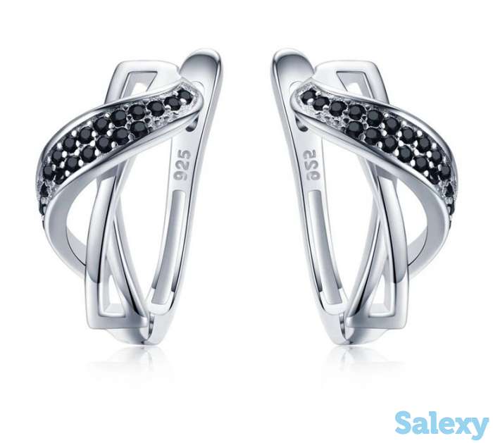 Красивые серьги из серебра 925 пробы, фотография 1