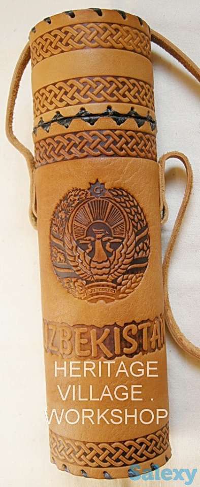 Кожаный тубус ручной работы., фотография 8