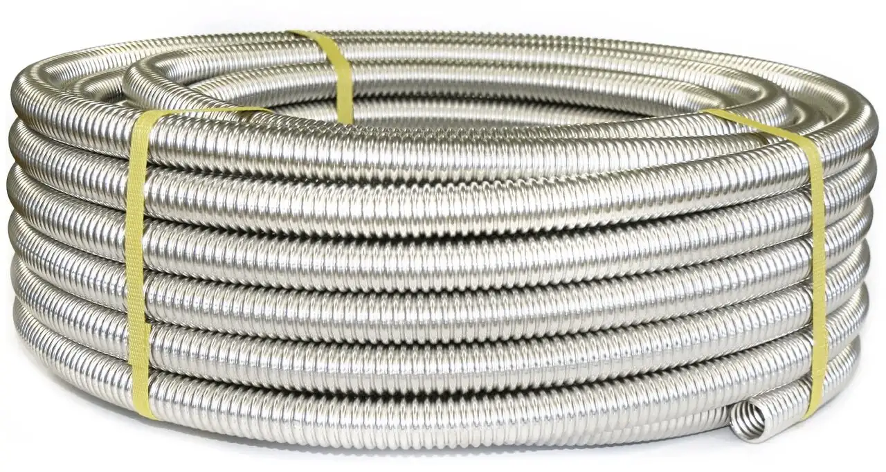 Труба гофрированная нержавеющая Диаметр: 12 мм; 15 мм; 18 мм, фотография 1