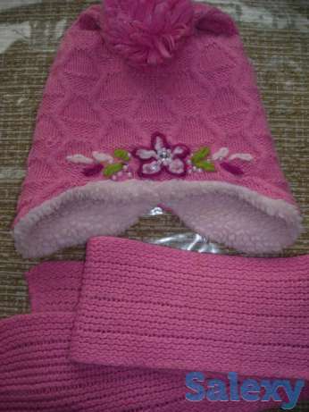 Шапка и шарф на 6-9 лет, фотография 1