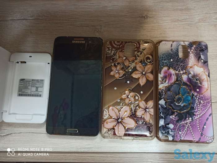 Телефон Самсунг Галакси Ноут 3,  32 гб, с кейсом для батареи и с чехлами., фотография 1