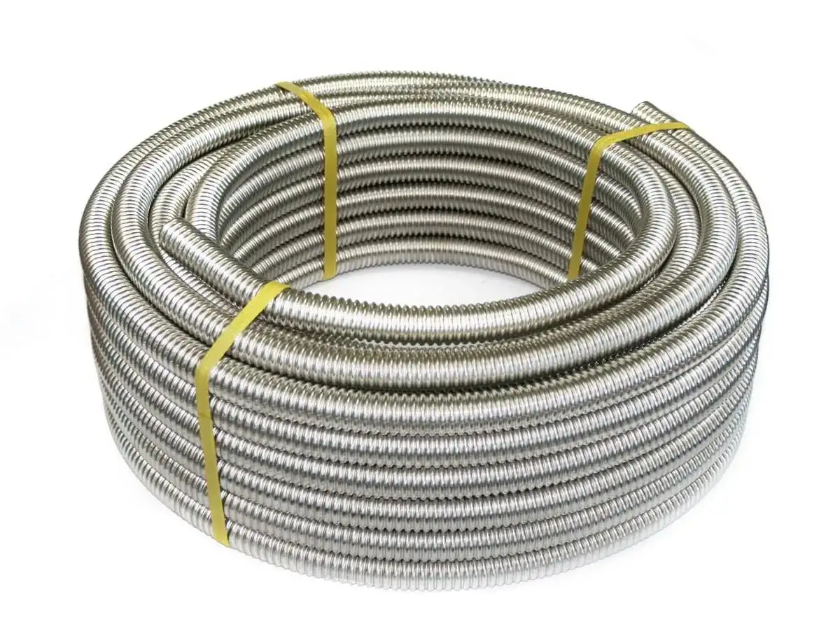 Труба гофрированная нержавеющая D: 6-100 мм, L: 10-200 м, Стенка: 0,3 мм, фотография 1