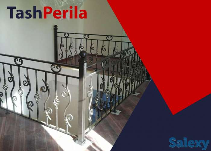 Перила из чёрного металла в ташкенте на заказ, фотография 15