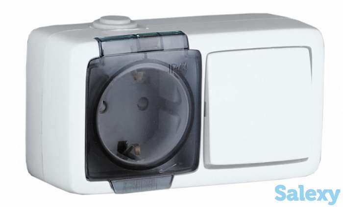 Ультратонкие розетки и выключатели открытой установки степень защиты IP44 от HEGEL, фотография 7