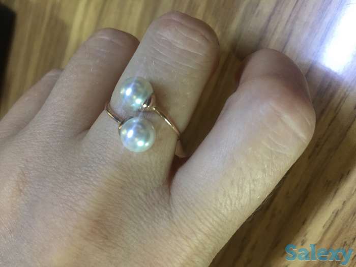 Золотое 585*Кольцо с жемчугом. Россия, фотография 1