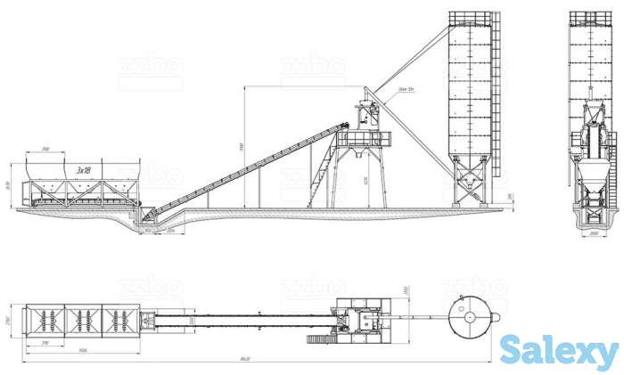 Стационарный бетонный завод  Лента-106 производительностью 106 м3/час, фотография 3