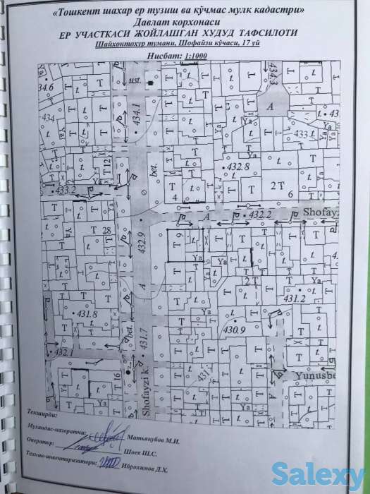 Срочно продаю свой участок 3.56, Шайхонтохурский раён шофойз.дом 17, фотография 2