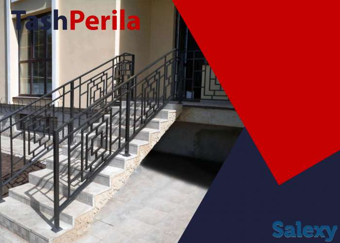 Перила из чёрного металла в ташкенте на заказ, фотография 1