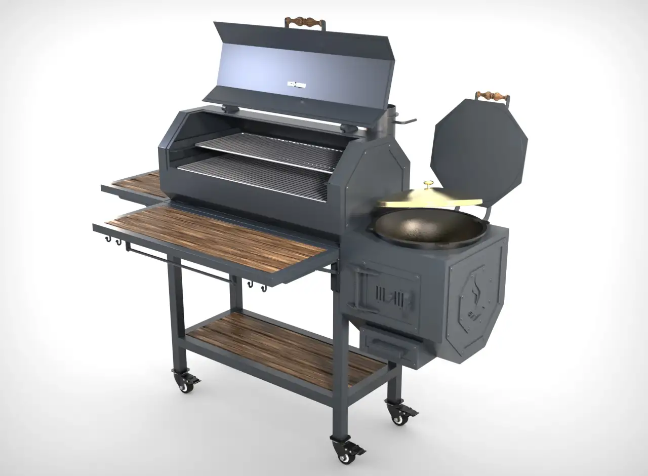 PRO-130 Смокер-мангал-барбекю-очаг, фотография 1