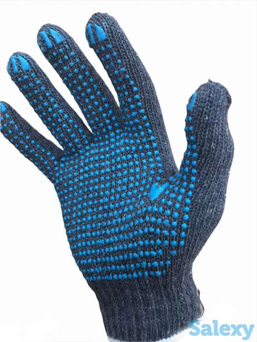 Перчатки вязанные хб 56 гр С ПВХ, фотография 1